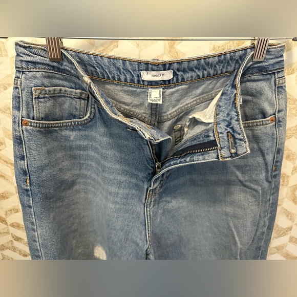 Forever 21 Wide Leg Jeans distressed Size 30 - Picture 2 of 5